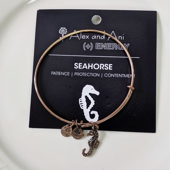 Alex and Ani Rafaelian Gold Seahorse Bracelet - Picture 4 of 6